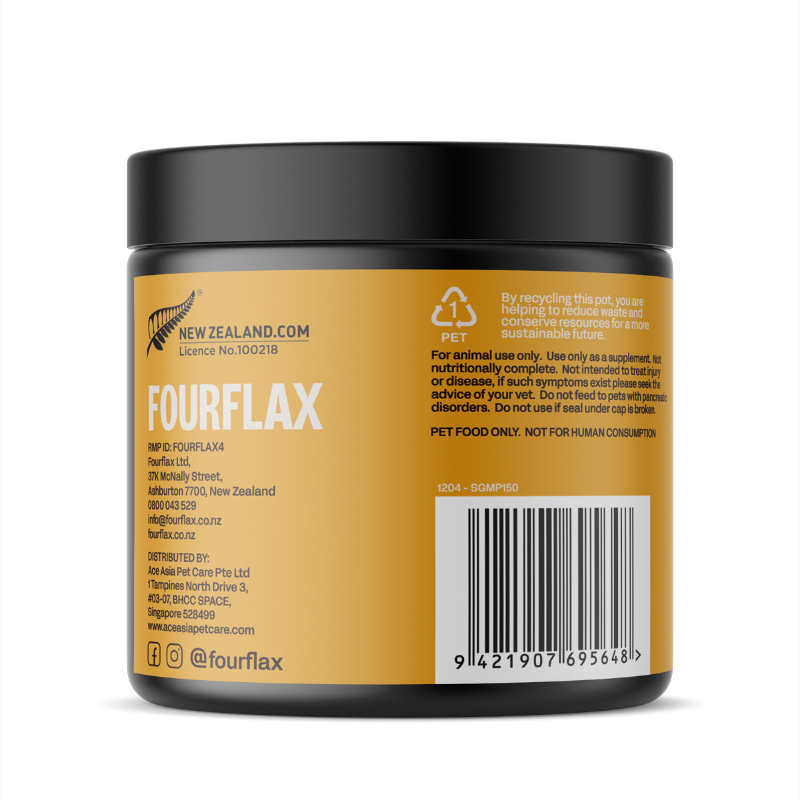 Fourflax Mussel Powder Nutritional Powder Supplement for Dogs & Cats