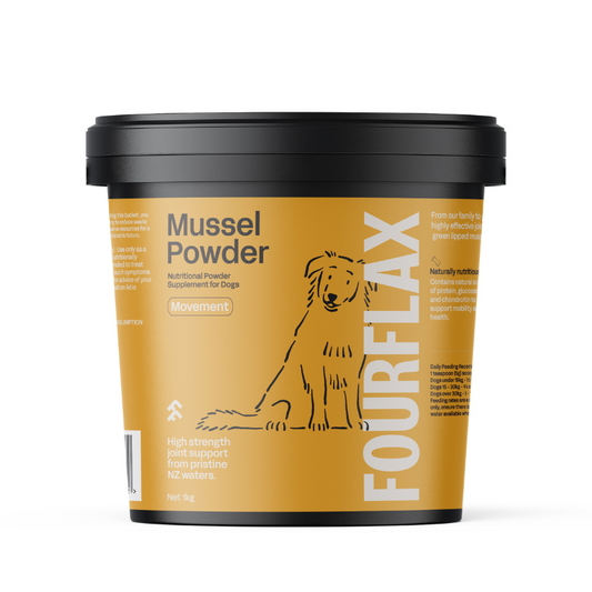 Fourflax Mussel Powder Nutritional Powder Supplement for Dogs & Cats