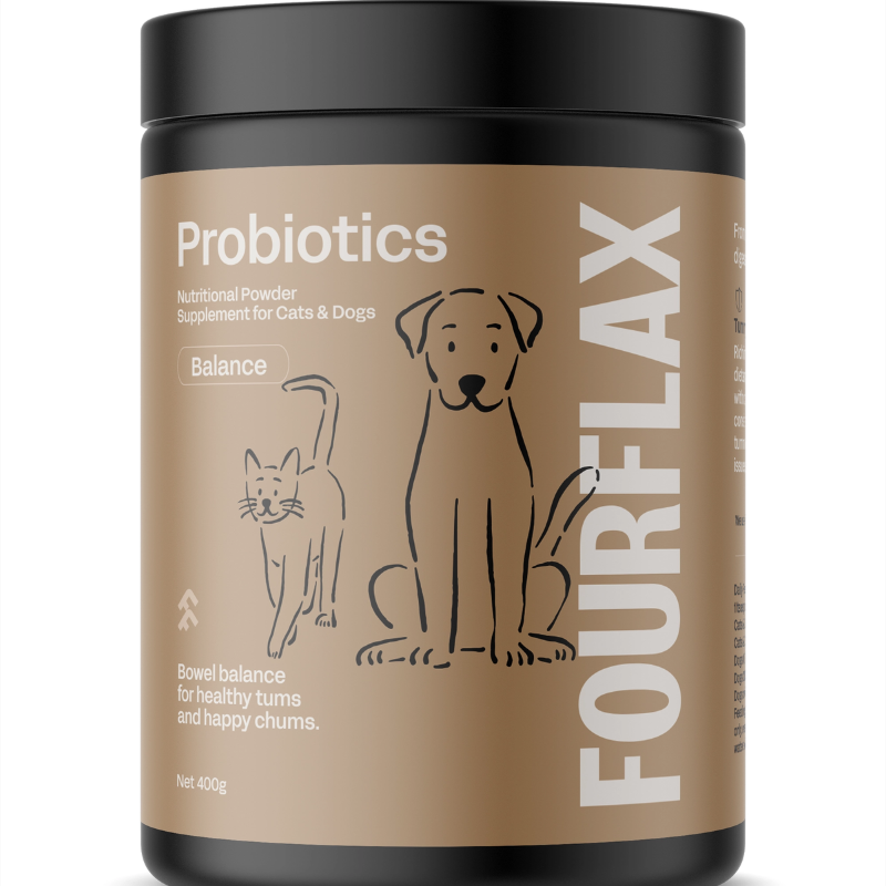 Fourflax Probiotics Nutritional Powder Supplement For Cats & Dogs [3 Sizes]