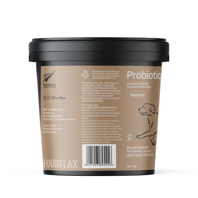 Fourflax Probiotics Nutritional Powder Supplement For Cats & Dogs [3 Sizes]