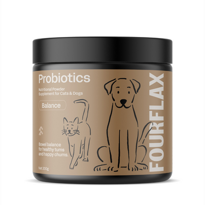 Fourflax Probiotics Nutritional Powder Supplement for Cats Dogs 3 Sizes