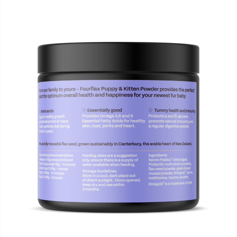 Fourflax Puppy & Kitten Nutritional Powder Supplement For Cats & Dogs [2 Sizes]