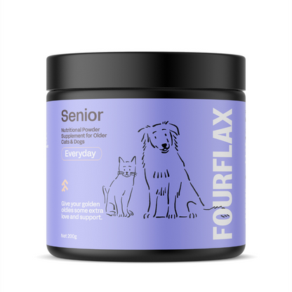 Fourflax Senior Nutritional Powder Supplement For Cats & Dogs [2 Sizes]