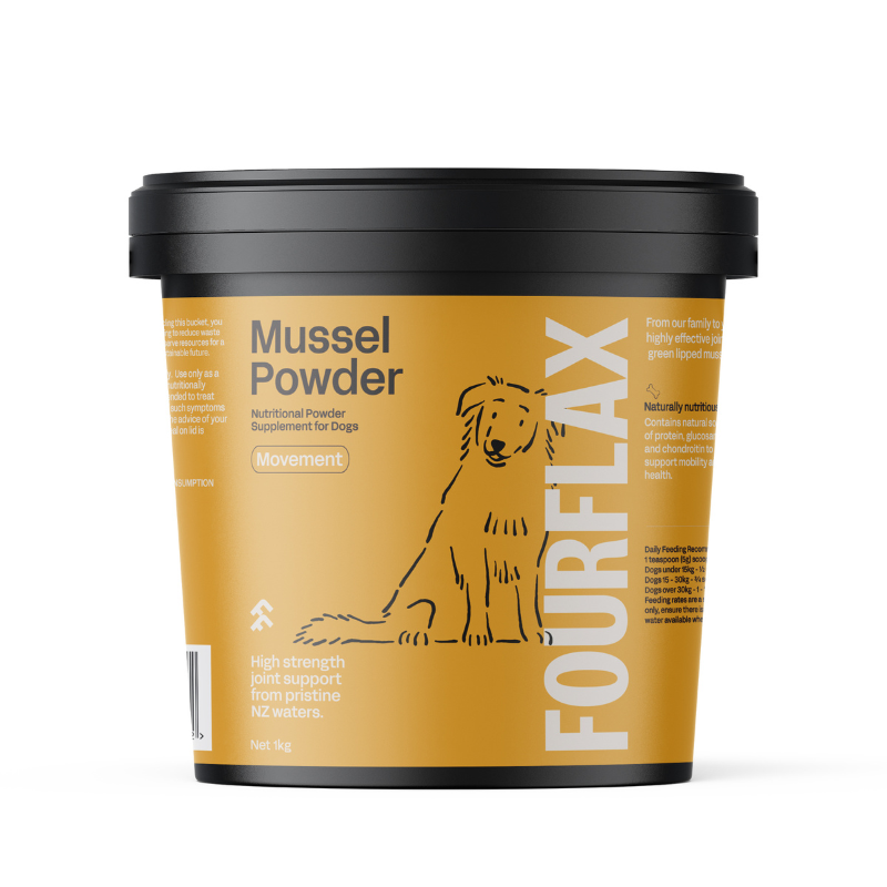 Fourflax Mussel Powder Nutritional Powder Supplement for Dogs & Cats [3 Sizes]