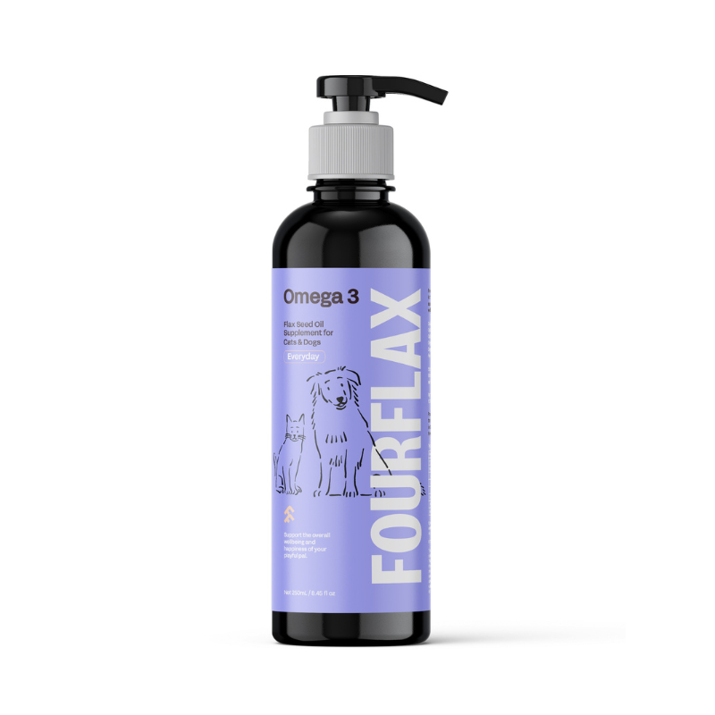 Fourflax Omega 3 Flax Seed Oil Supplement For Cats & Dogs - 250ml