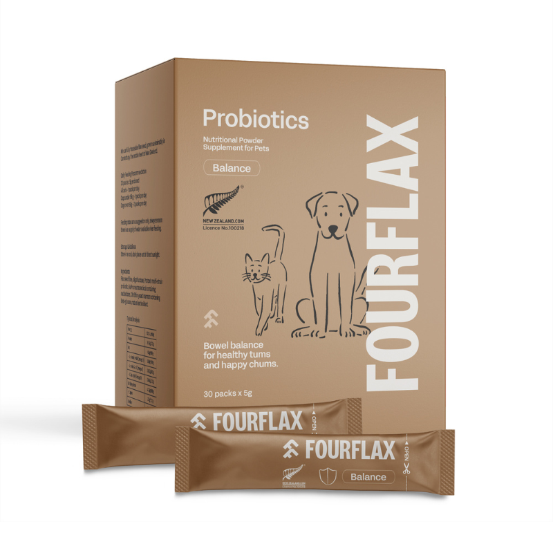 Fourflax Probiotics Nutritional Powder Supplement For Cats & Dogs Sachets - 30x5g