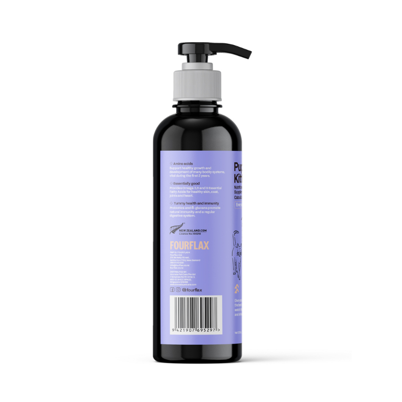 Fourflax Puppy & Kitten Nutritional Oil Supplement For Cats & Dogs - 250ml
