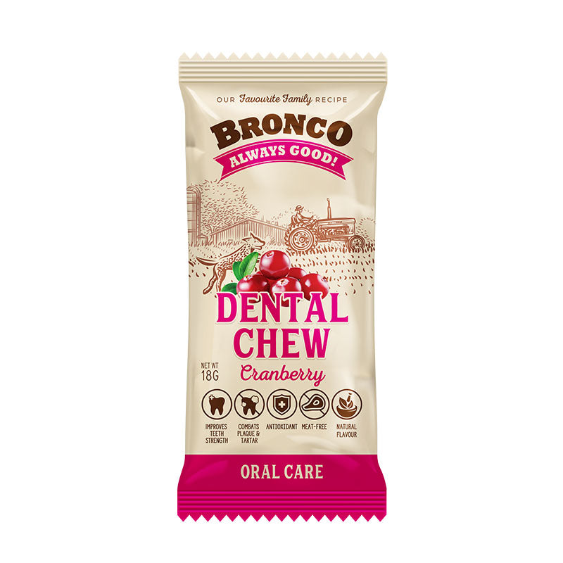Bronco Dental Chew Cranberry 18g