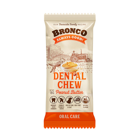 Bronco Dental Chew Peanut Butter 18g