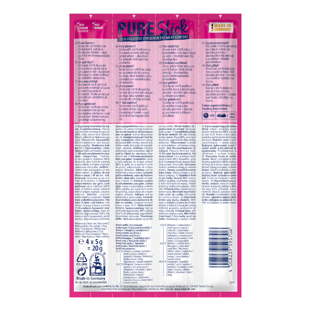 Free Vitakraft Pure Stick Chicken