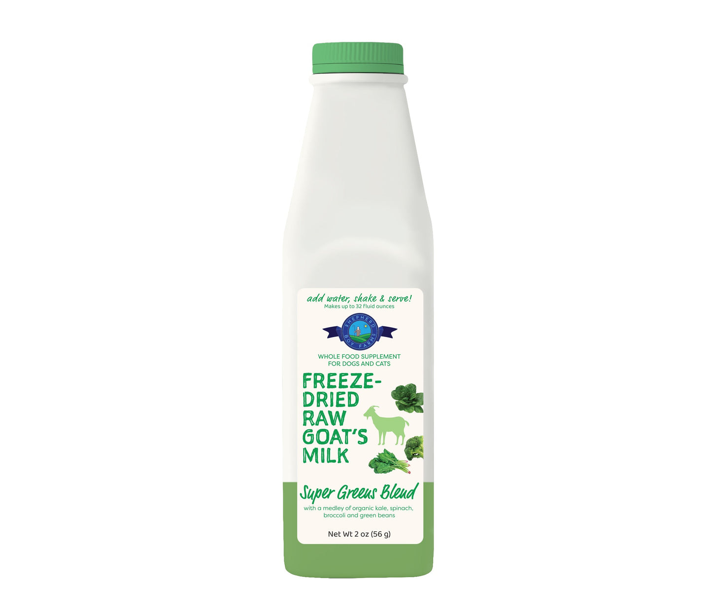 Shepherd Boy Farms Freeze Dried Raw Goat Milk Super Green