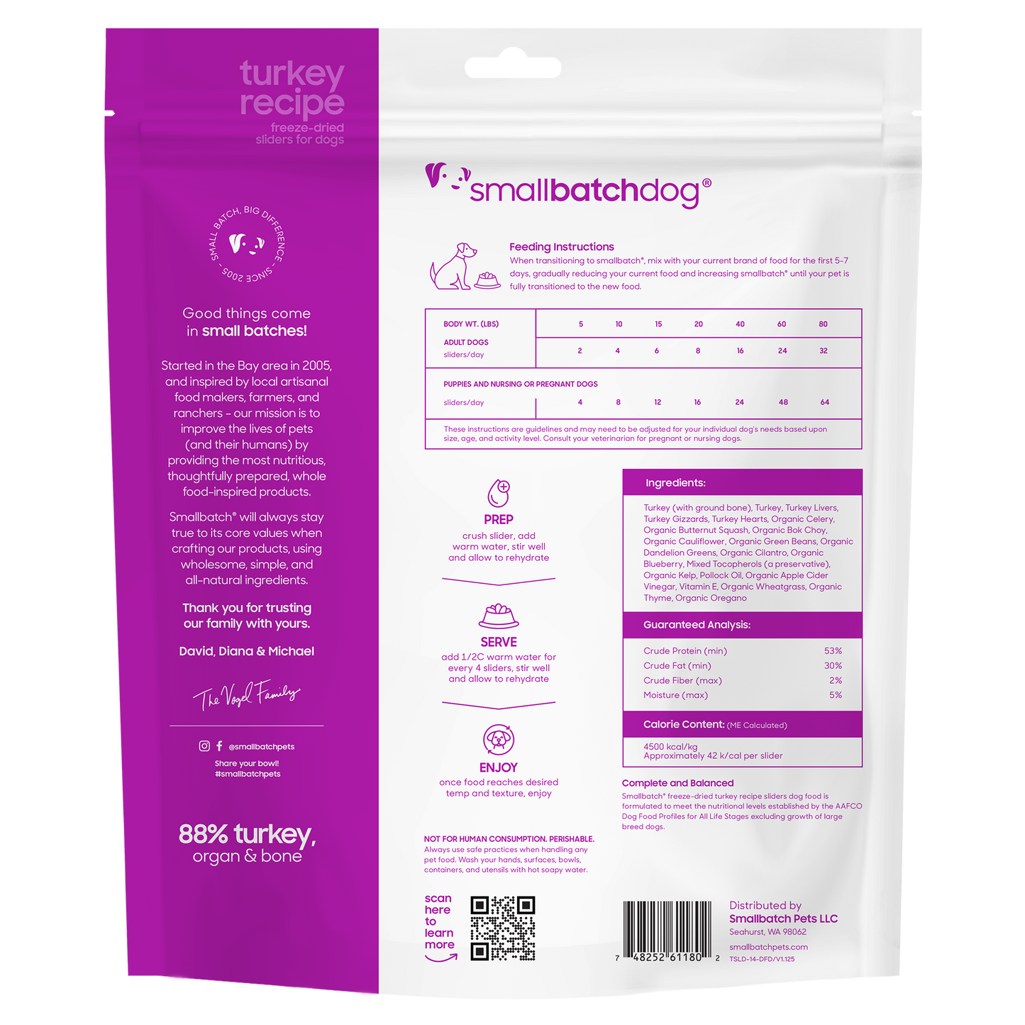 SmallBatch Freeze Dried Sliders 14oz - Turkey