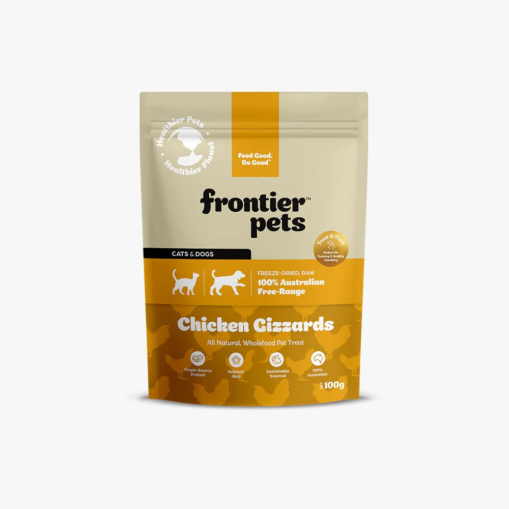 Frontier Freeze Dried Free-Range Chicken Gizzards Treats 100G
