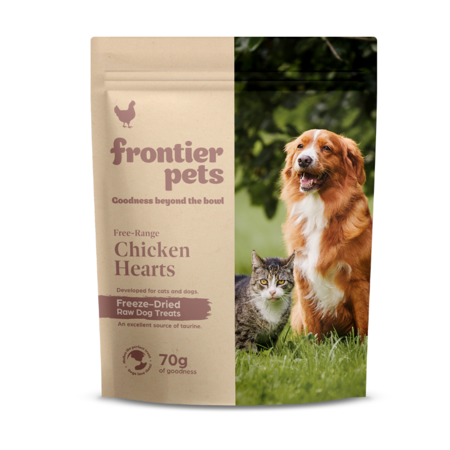Frontier Freeze Dried Free-Range Chicken Heart Treats 70G