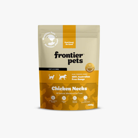 Frontier Freeze Dried Free-Range Chicken Necks Treats 100G