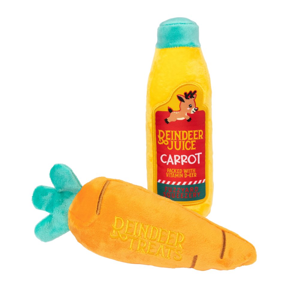 FuzzYard Christmas Reindeer's Lunch Plush Dog Toy (2pcs)