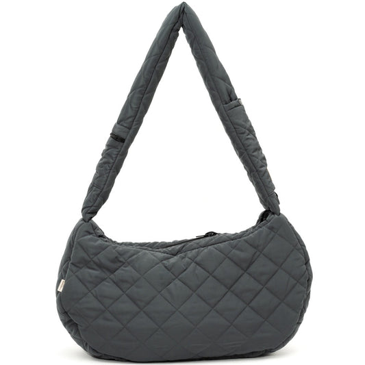FuzzYard Life Quilted Sling Dog Carrier in slate grey, featuring a padded strap and minimalist design.