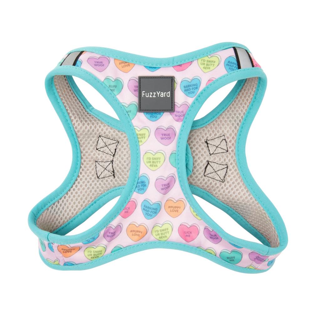 FuzzYard Step-In Dog Harness (Candy Hearts)