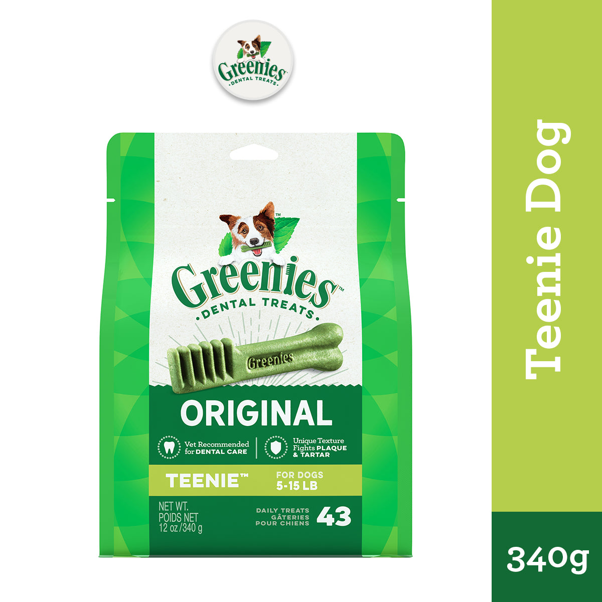 GREENIES Dog Treats for Dental Care Original Teenie 85g/170g/340g