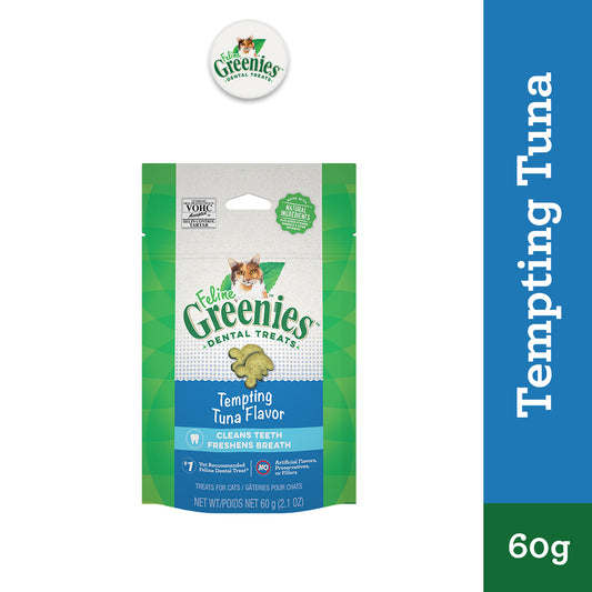 GREENIES Feline Cat Treats for Dental Care in Tuna Flavour 60g