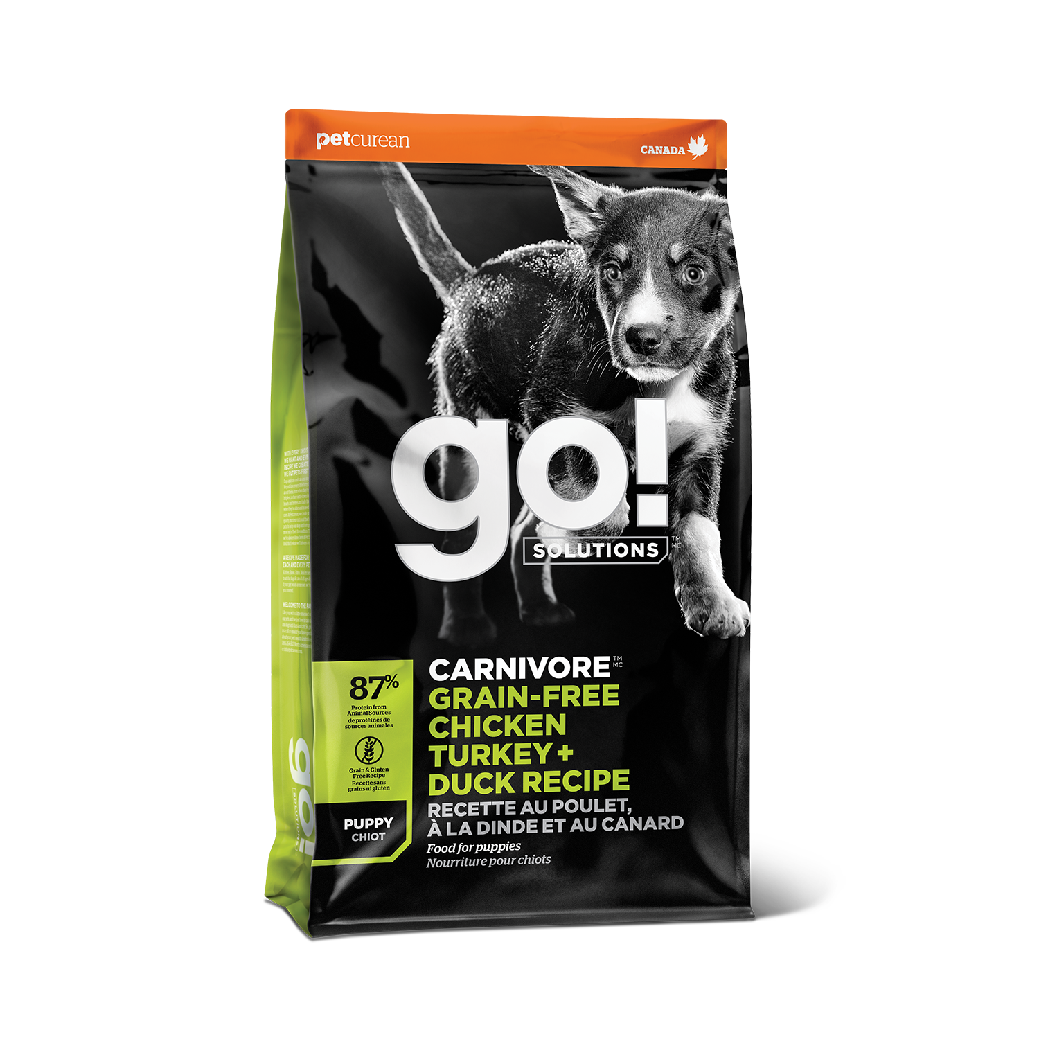 Go! Solution Carnivore Grain Free Chicken Turkey + Duck Recipe Puppy Dry Food