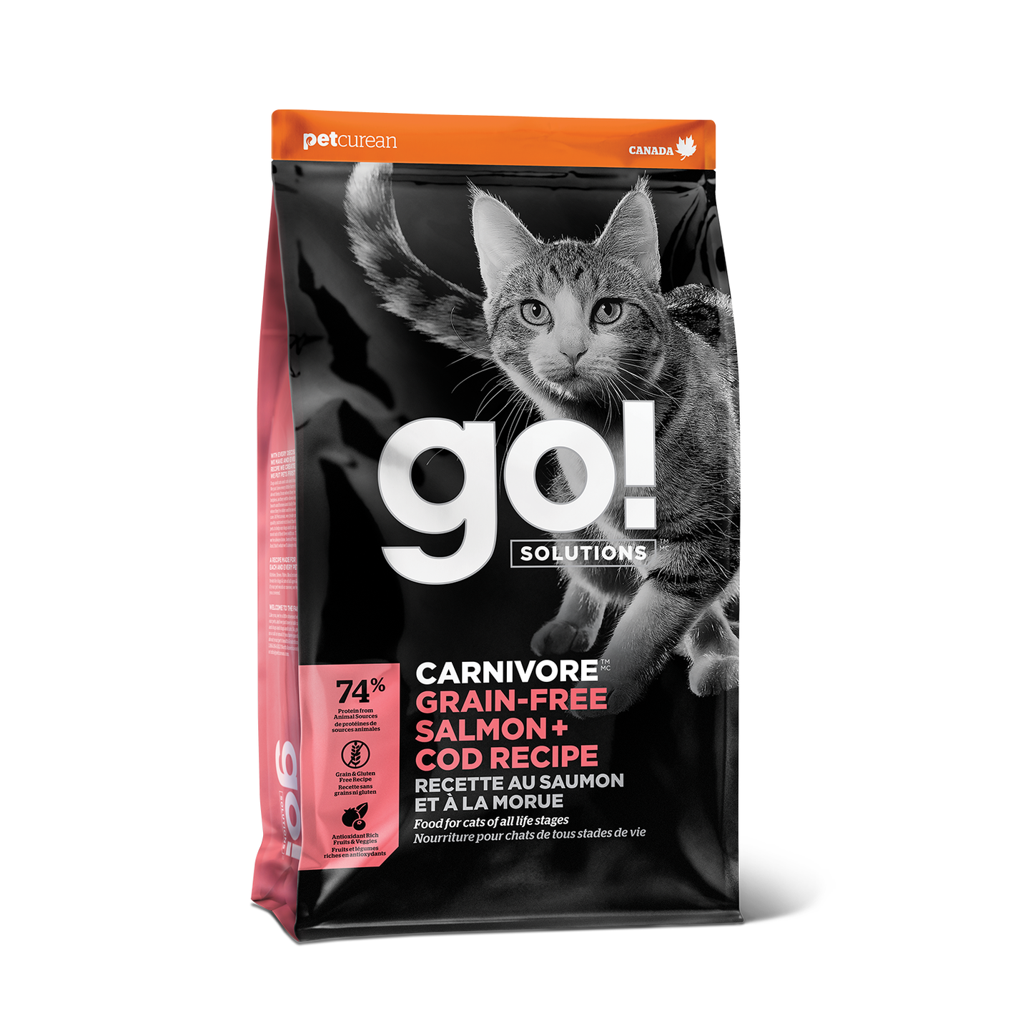 Go! Solution Carnivore Grain-Free Salmon + Cod Recipe Cat Dry Food - 1.36kg