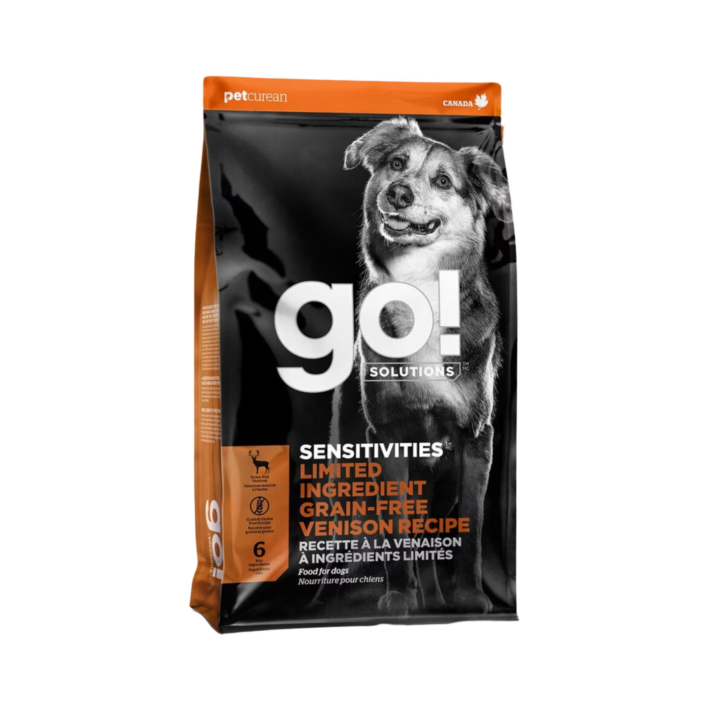 Go! Solution Sensitivities Grain Free Venison Recipe Dog Dry Food - 1.59kg