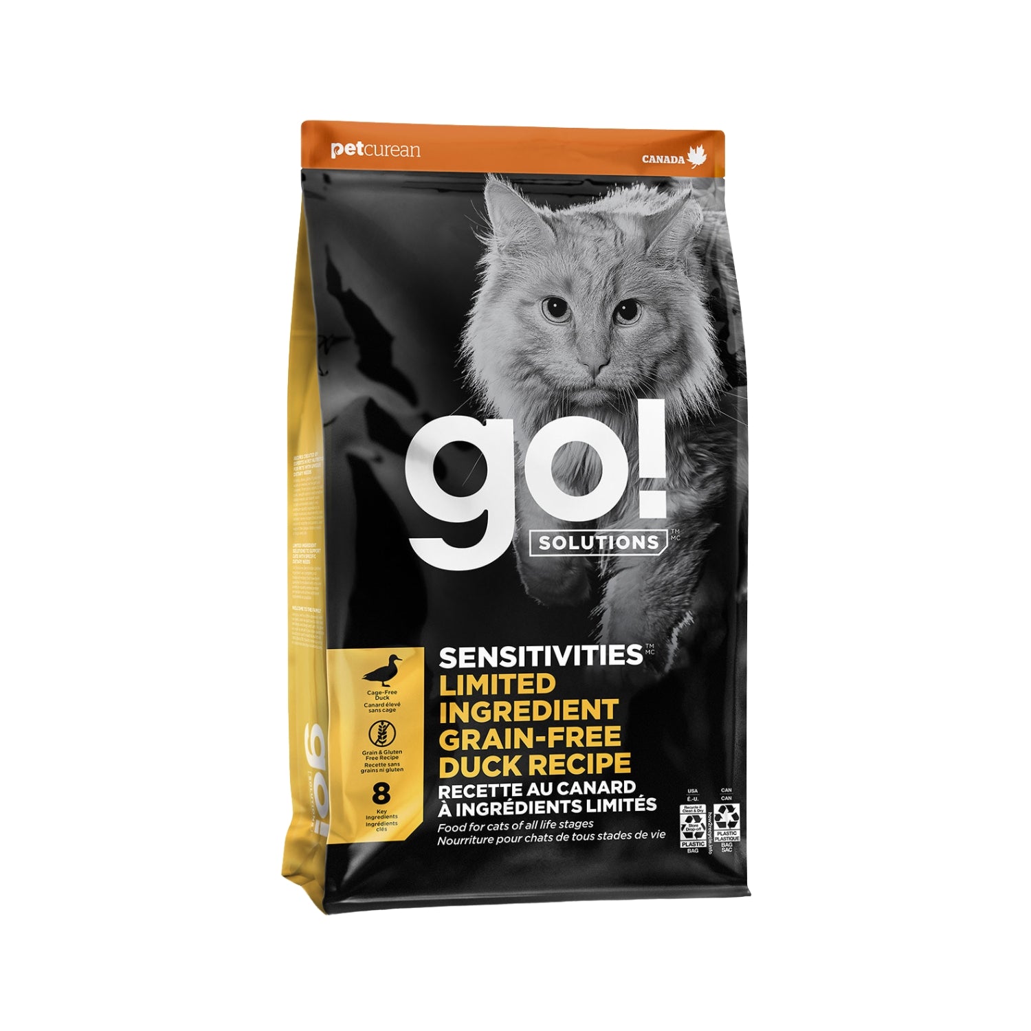 Go! Solution Sensitivities Limited Ingredient Grain Free Duck Recipe Cat Dry Food - 1.36kg