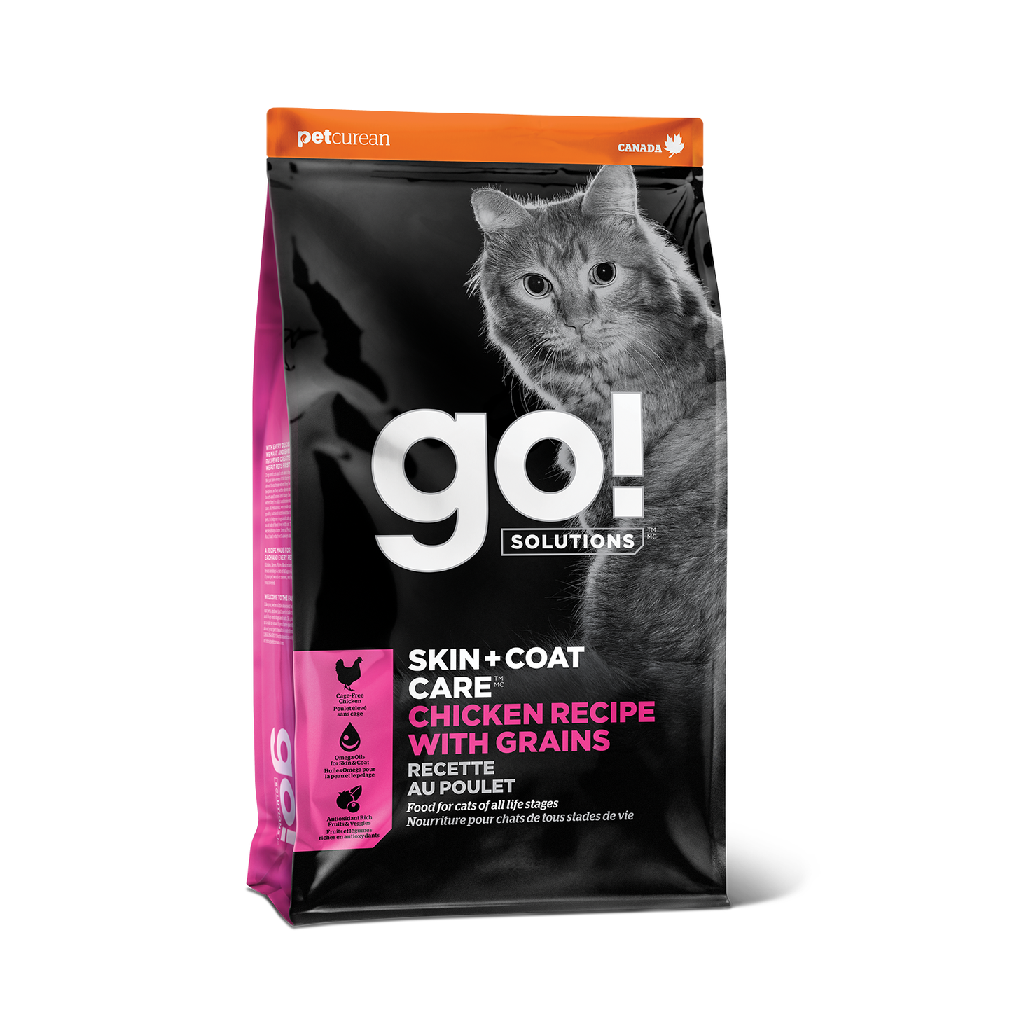 Go! Solution Skin + Coat Care Chicken Recipe With Grains Cat Dry Food