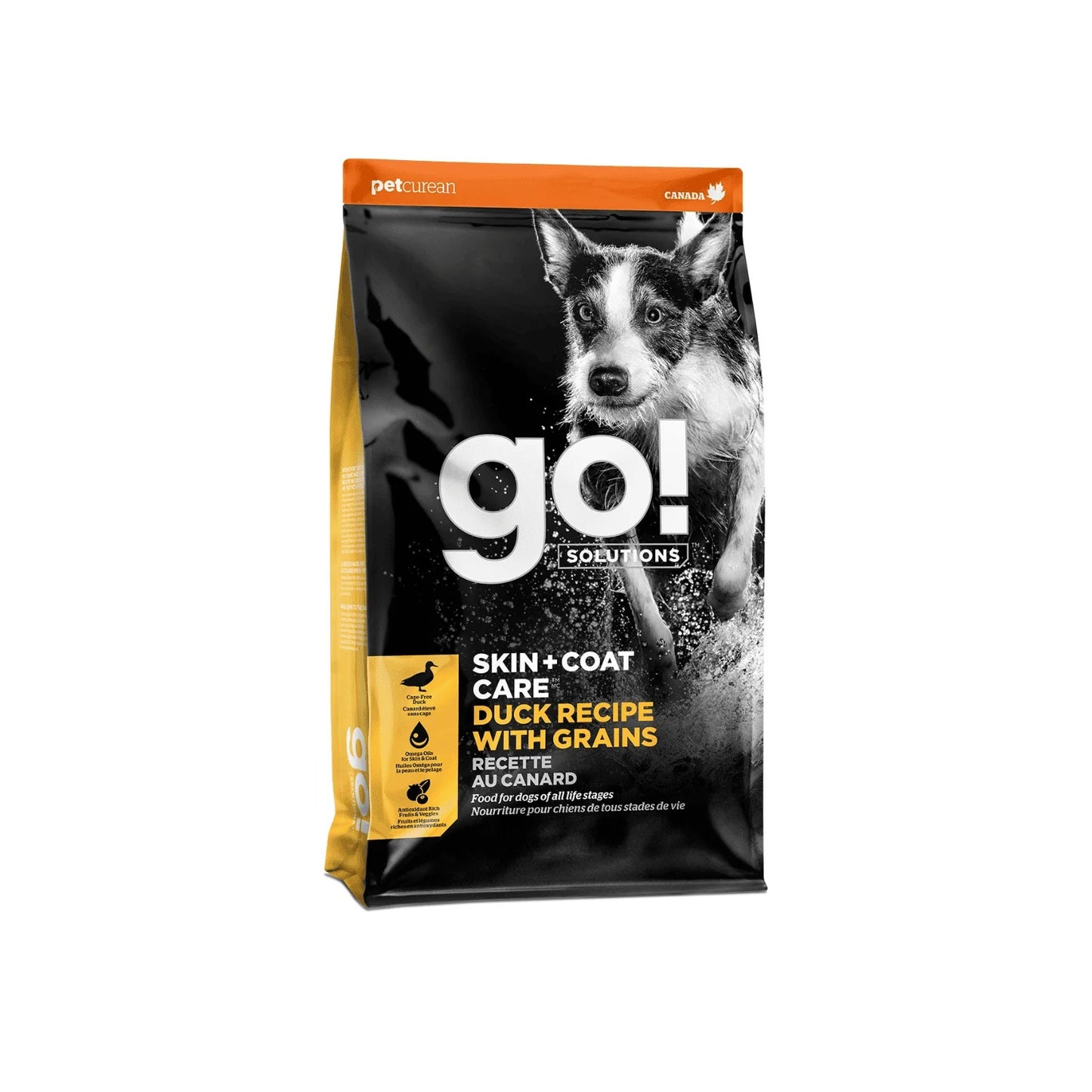 Go! Solution Skin Coat Care Duck Recipe With Grains Dog Dry Food - 1.59kg