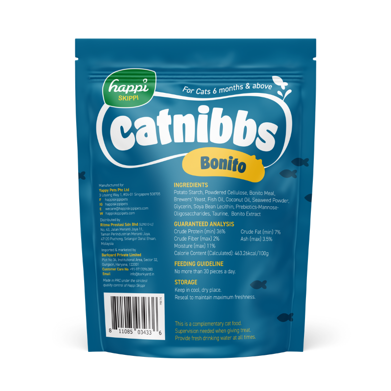Happi Skippi Catnibbs Bonito Cat Treats - 60g