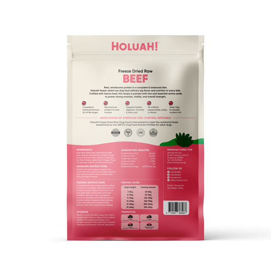 Holuah! Freeze Dried Food For Dogs - Beef