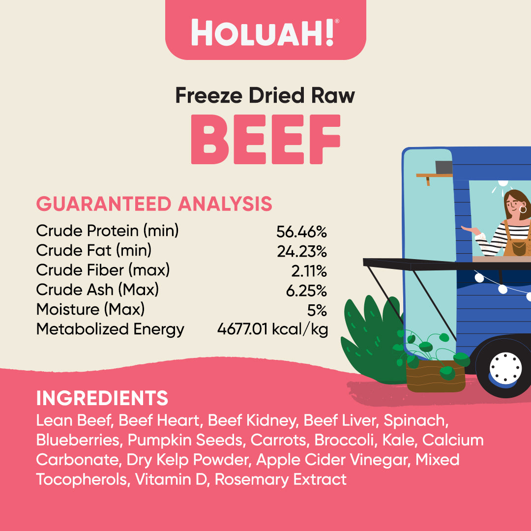Holuah! Freeze Dried Food For Dogs - Beef