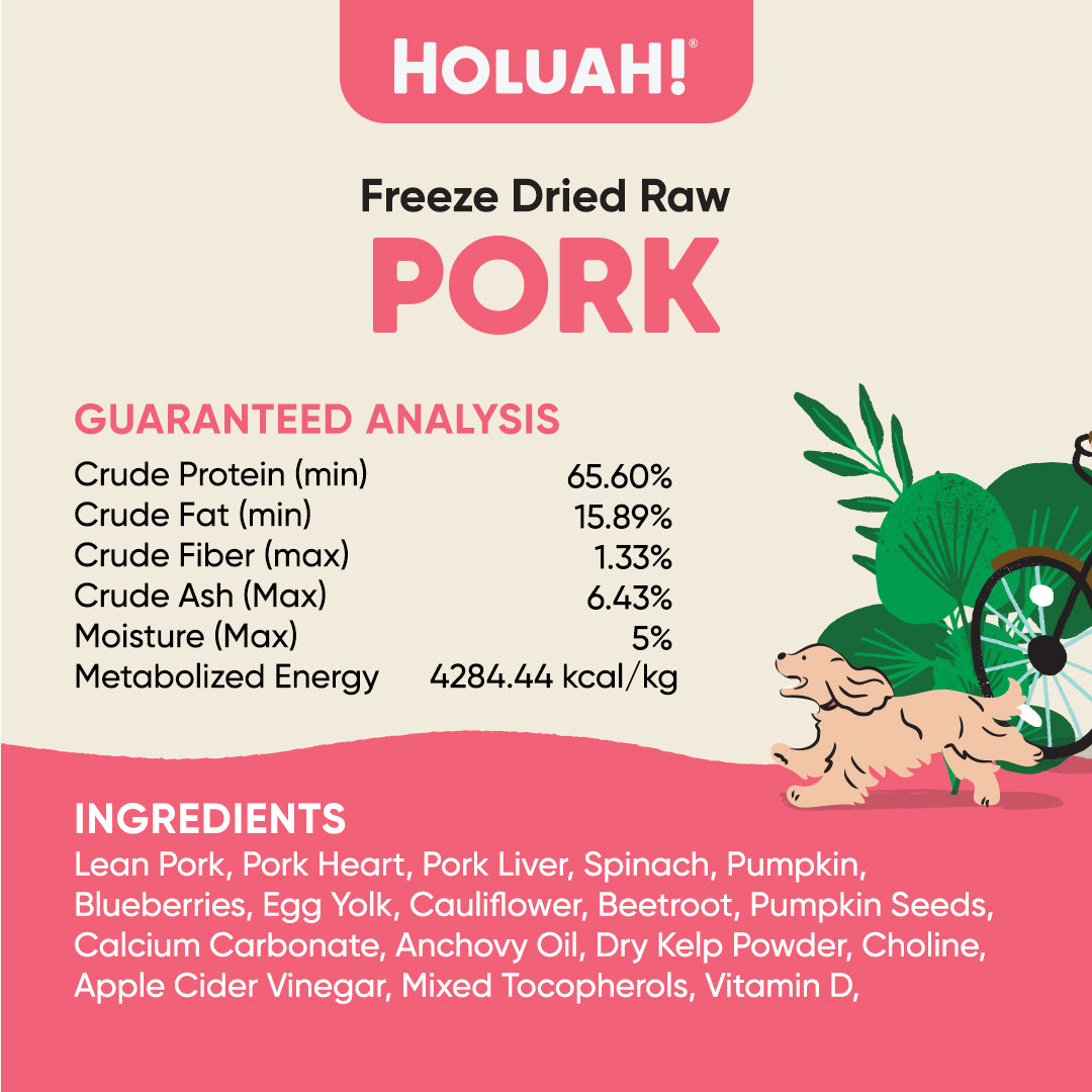Holuah! Freeze Dried Food For Dogs - Pork