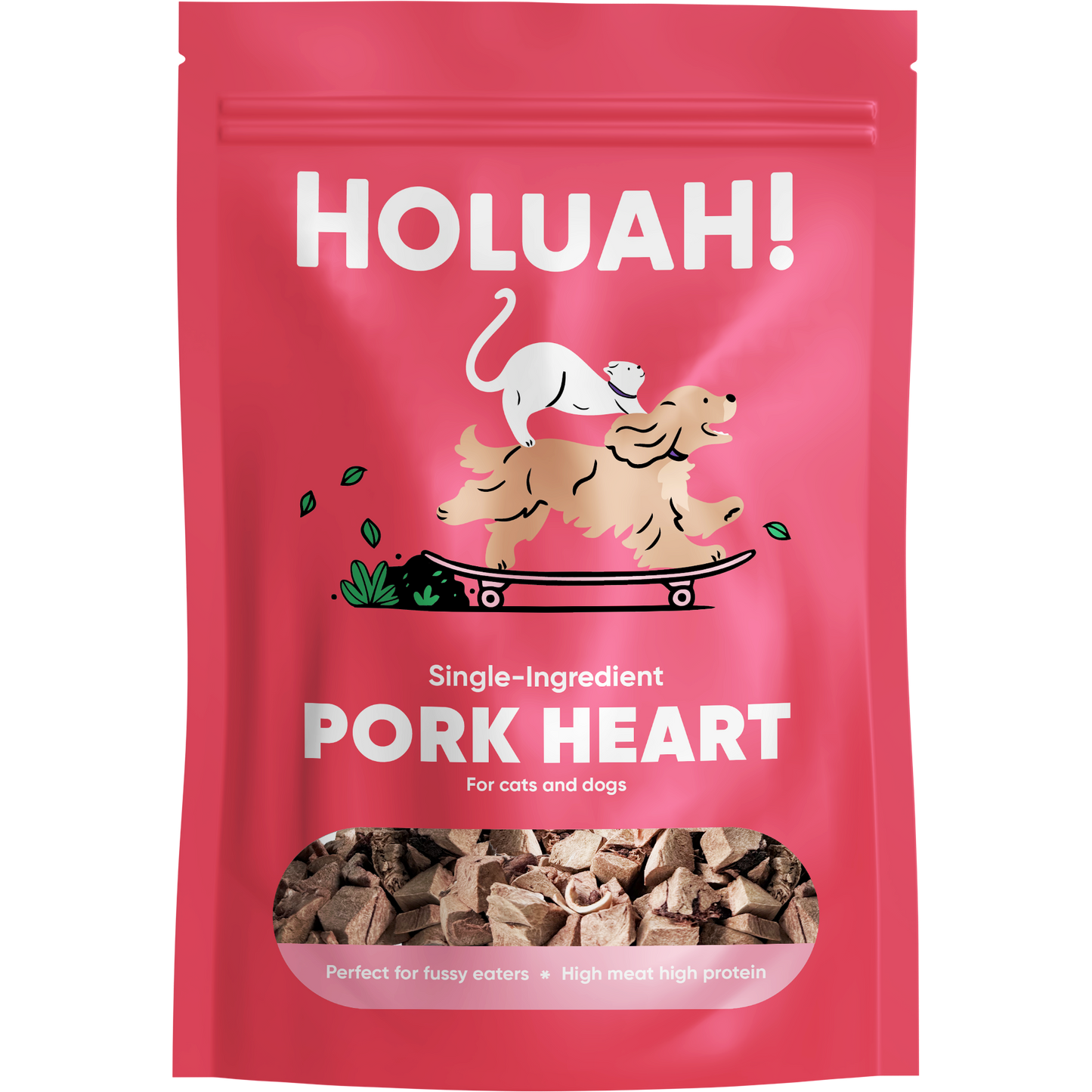 Holuah! Freeze Dried Pork Heart Cats & Dogs Treats 70g