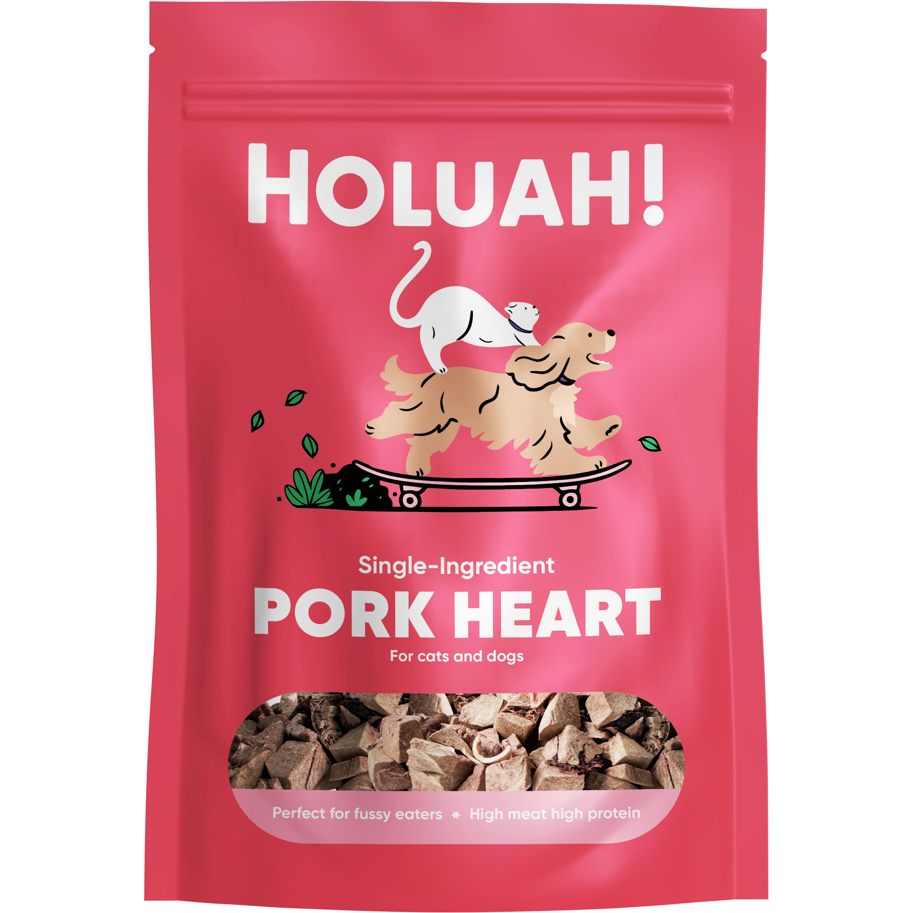 Holuah! Freeze Dried Pork Heart Cats & Dogs Treats 70g