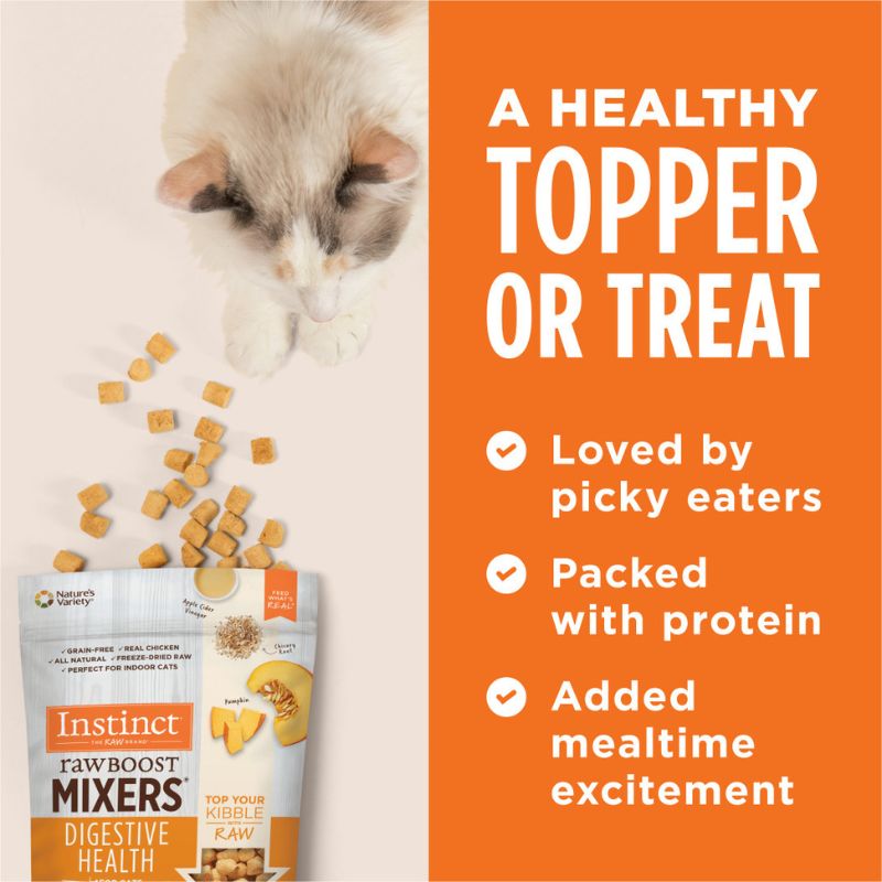 Instinct Freeze-Dried Raw Boost Mixers Grain-Free Digestive Health Recipe Cat [2 Size]