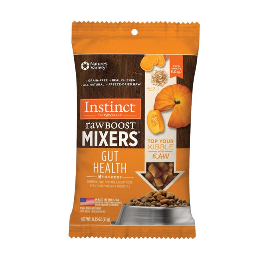 Instinct Freeze-Dried Raw Boost Mixers Grain-Free Gut Health Recipe Dog [2 Size]