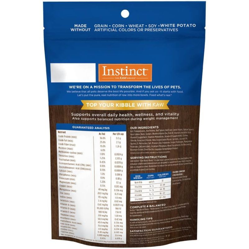 Instinct Freeze-Dried Raw Boost Mixers Grain-Free Multivitamin Adult 7+ Dog - [2 Size]