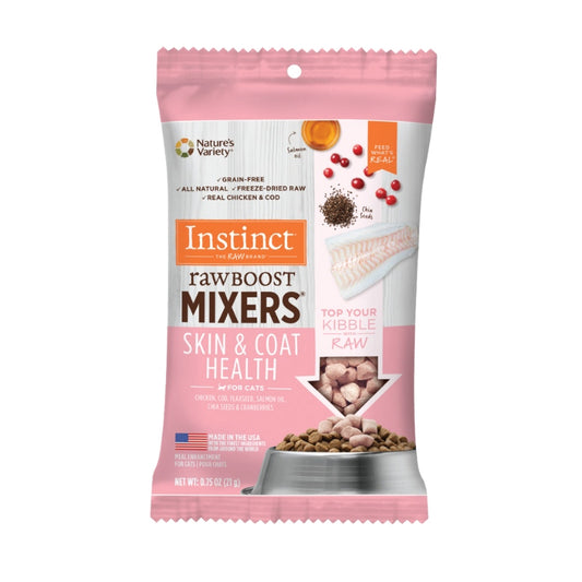 Instinct Freeze-Dried Raw Boost Mixers Grain-Free Skin & Coat Recipe Cat - [2 Size]
