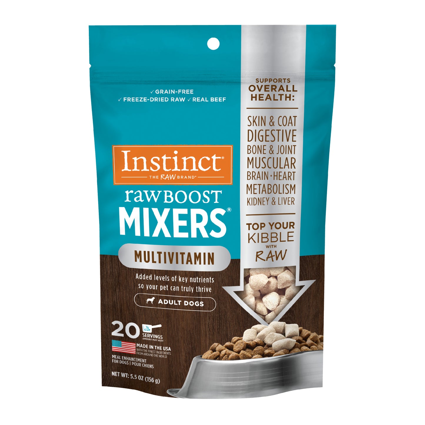 Instinct Freeze-dried Raw Boost Mixers Grain-free Multivitamin For Adult Dogs Food Topper