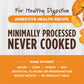 Instinct Raw Boost Shakers cat food topper for digestive health, with pumpkins on white wood.