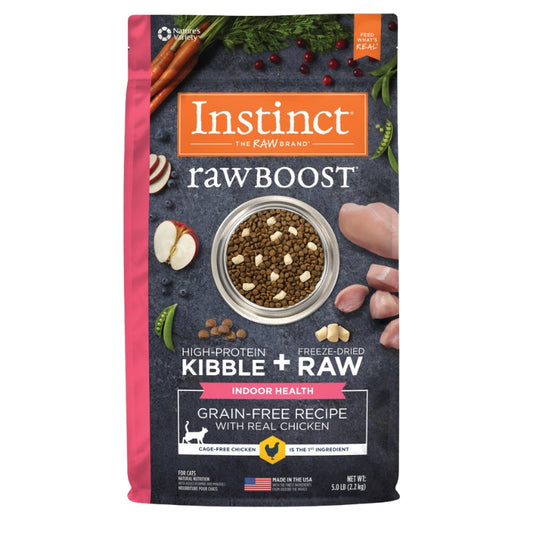 Instinct Raw Boost Kibble Indoor Health Recipe with Real Chicken Dry Cat Food - 5lb