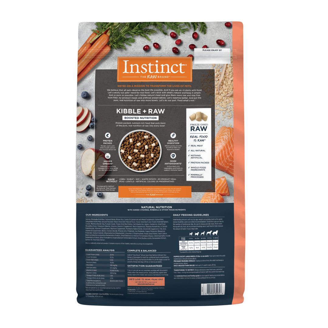 Instinct Raw Boost Whole Grain Real Salmon & Brown Rice Recipe Dry Dog Food