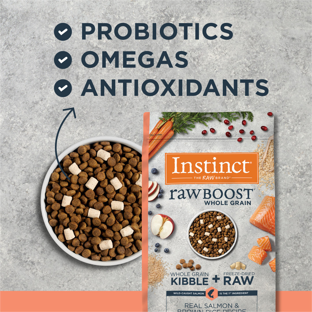 Instinct Raw Boost Whole Grain Real Salmon & Brown Rice Recipe Dry Dog Food