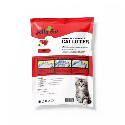 Jollycat Bentonite Cat Litter Apple - 10L