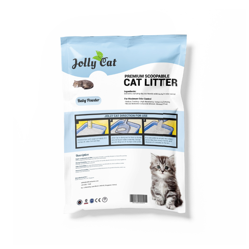 Jollycat Bentonite Cat Litter Baby Powder - 10L