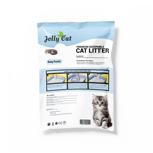 Jollycat Bentonite Cat Litter Baby Powder - 10L