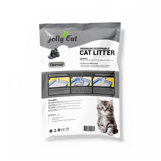 Jollycat Bentonite Cat Litter Charcoal - 10L