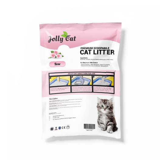 Jollycat Bentonite Cat Litter Rose - 10L